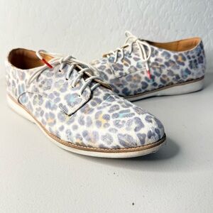 Rollie Women's Lightweight Derby Lace-up Flat Oxfords Rainbow Leopard EU41 US10